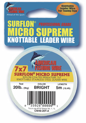 ble Alambre Líder data-mtsrclang=en-US href=# onclick=return false; 							show original title Details about   AFW surflon micro supreme/knottable wire leader