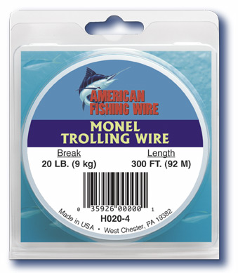 American Fishing Wire Monel Trolling Wire Single Strand 30LB 300' 